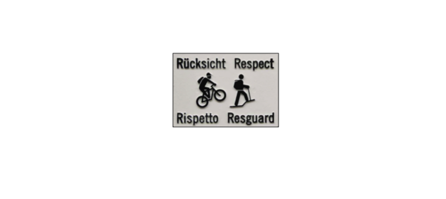 Schild Respekt Trailtoleranz
