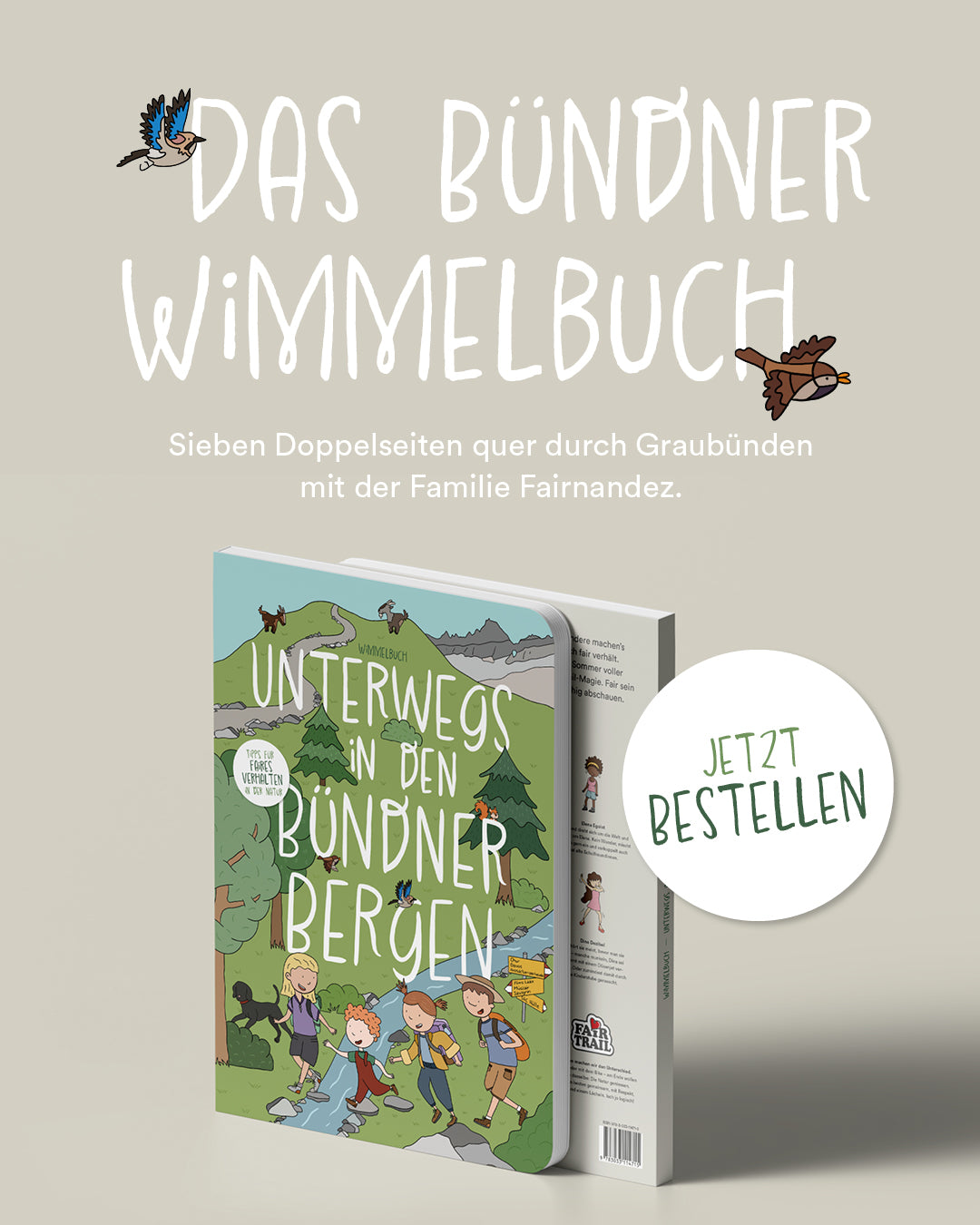 Wimmelbuch "Unterwegs in den Bündner Bergen"