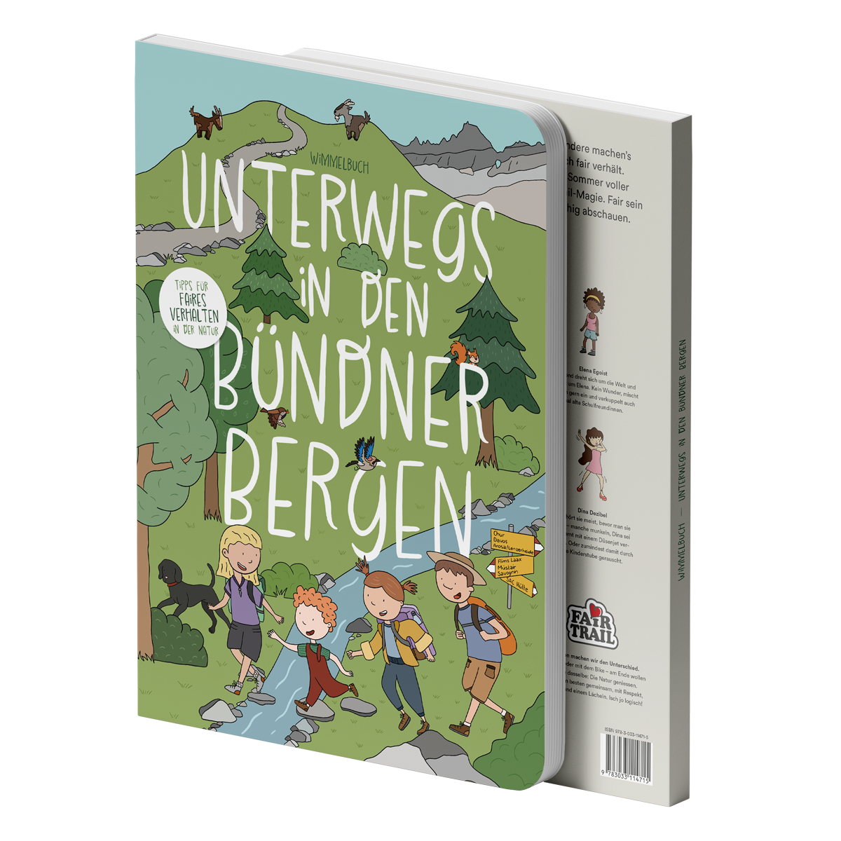 Wimmelbuch "Unterwegs in den Bündner Bergen"